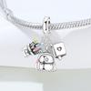 Copper Backpack Notebook Pen Holder Pendant Charms Beads Fit Bracelets Diy Gifts Jewelry Accessory