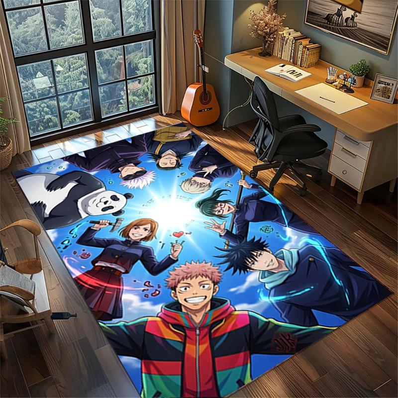 Rutschfeste waschbare Fußmatte „Jujutsu Kaisen“ Großer Teppich Schlafzimmer Gamer Zimmer Dekor—kwq41