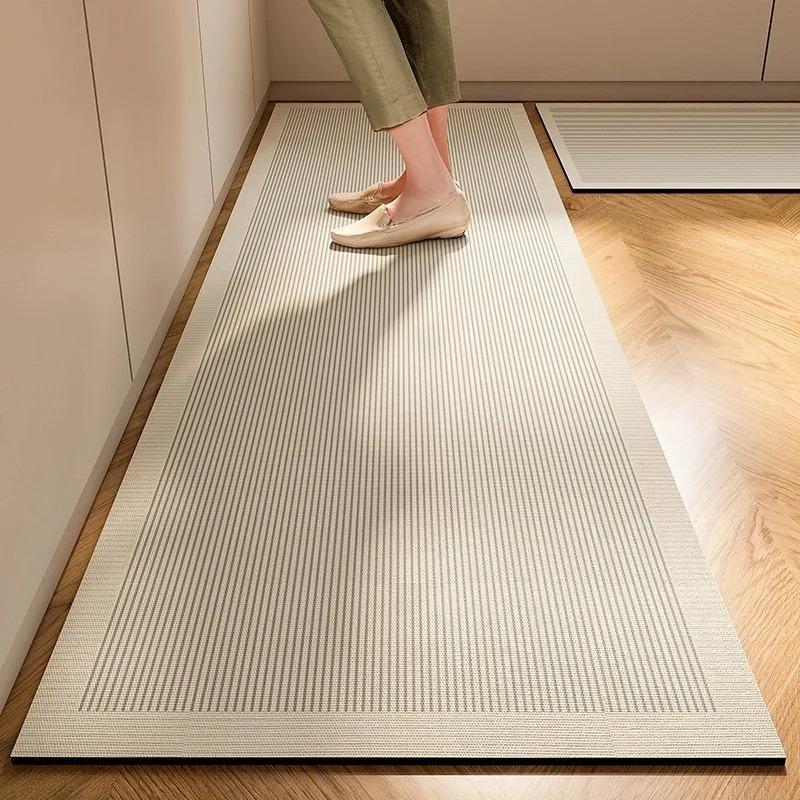 Kuchynská podložka z PVC Vodotesná Olejotesná Kožená Podlahová Rohožka Protišmyková Plošná Koberec Domáca Dekorácia Tappeto Cucina Alfombras De Cocina