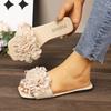 Ladies' Fashionable Casual Flat Sandals, Versatile Outdoor Wear, Flat Slippers for Wearing Outside