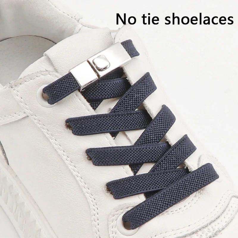 1 paar nieuwe perssluiting schoenveters zonder strikken platte elastische veters sneakers laarzen geen strik schoenveter elastiekjes voor schoenen accessoires
