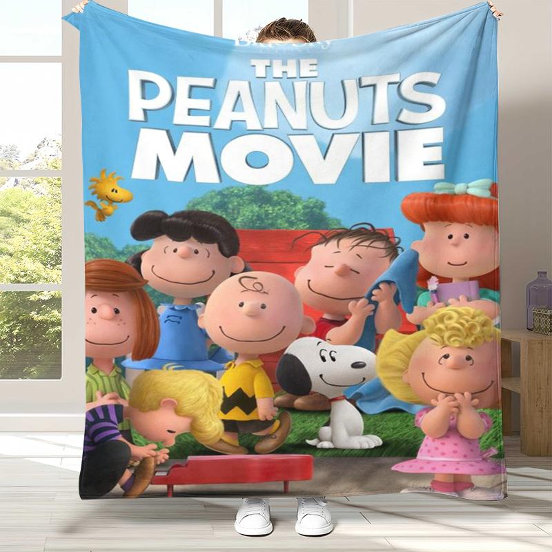 Cute Snoopy Dog Cartoon Flannel Blanket,Ultra Soft Warm Plush Throw for Home Bedroom Bed Sofa Cover Camping Picnic gift