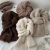 Womens Winter Alpaca Wool Blend Knit Scarf Solid Color Warm Long Neck Wrap Students Couples