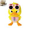 Creative Birthday Gifts 3D Printed Cute Duck Figurine with Glasses, Angry Pose Desk Decor, Accessories Office Bookcase Car Ornament, Funny Collectible