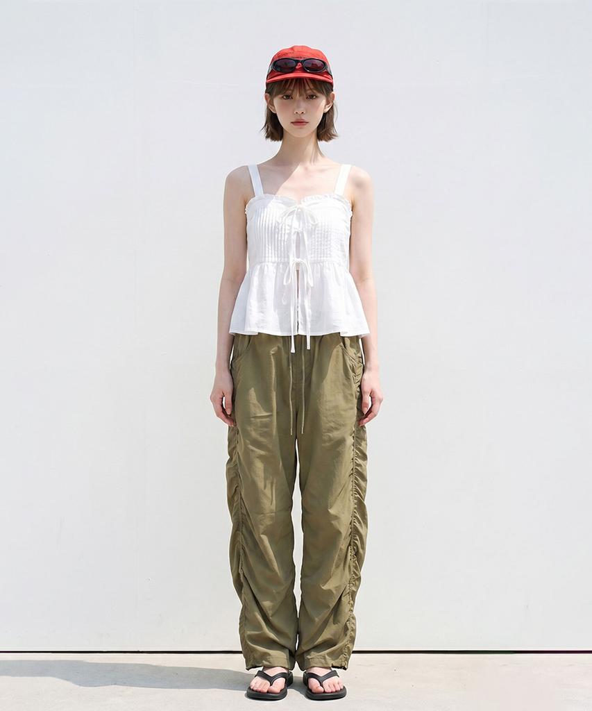 Eilubeu Side Shirred Pants Aasept106A