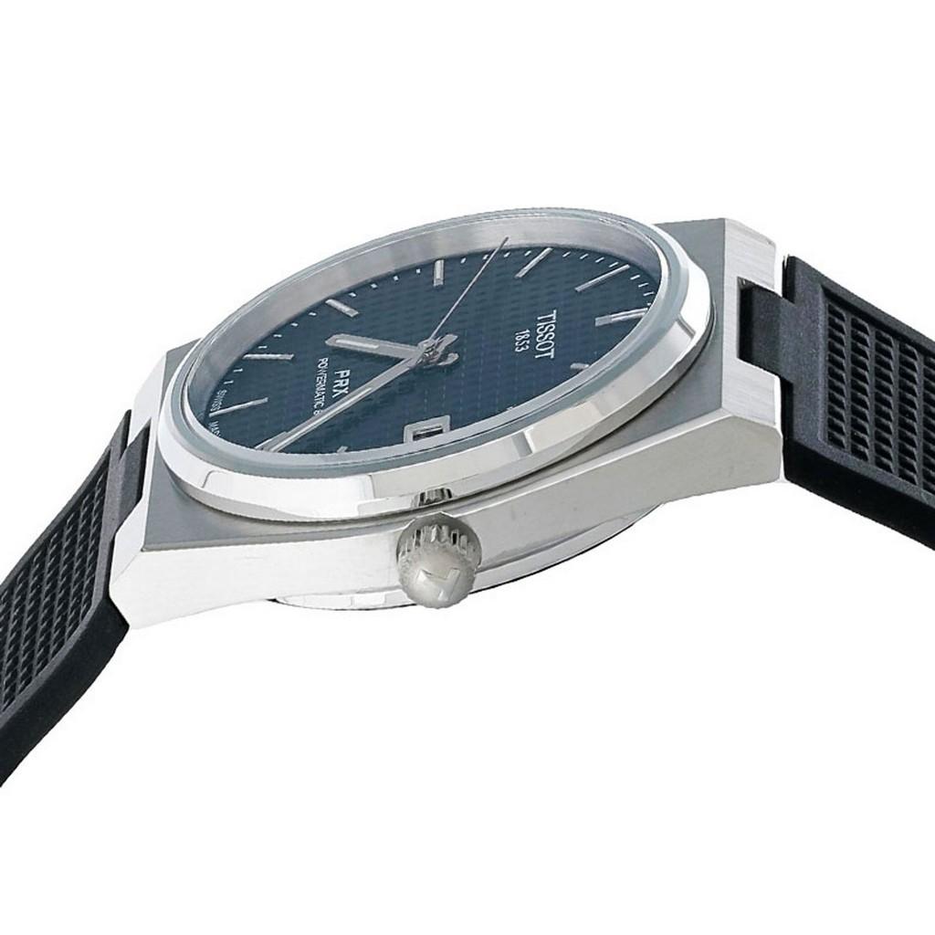 Tissot PRX T-Classic Powermatic 80 Kautschukarmband blaues Zifferblatt Automatik T137.407.17.041.00 100M Herrenuhr