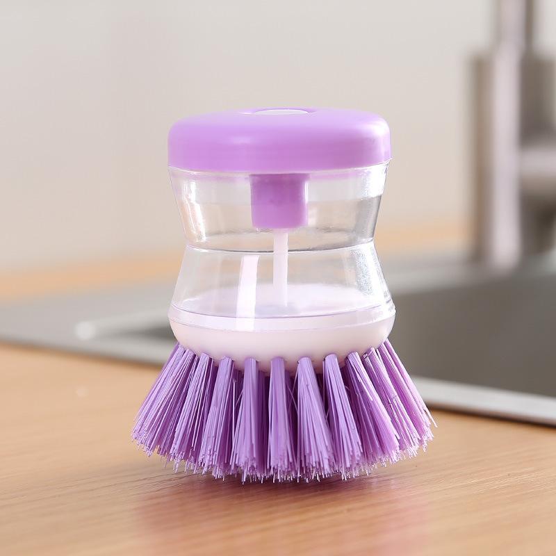 Multi-Functional Kitchen Cleaning Brush With Soap Dispenser Handheld, Ideal For Pots, Sinks & Stoves, Essential Household Cleaning Tool KTJ