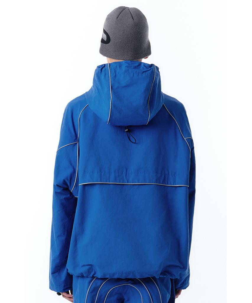 Openyard(Oy) Piping Zipper Hoodie Track Jacket-Blue