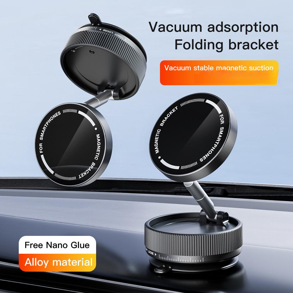 New Metal Car Phone Holder Magnetic Vacuum Cup Mount for Navigation - Auto Phone Stand