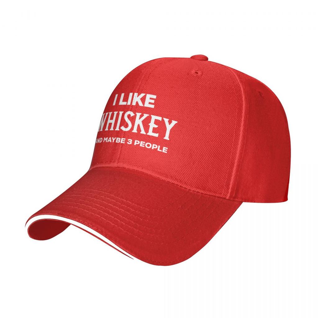 I Like Whiskey and Maybe 3 People (black) Cap Baseball Cap Designer Hat Unisex Hats Women's