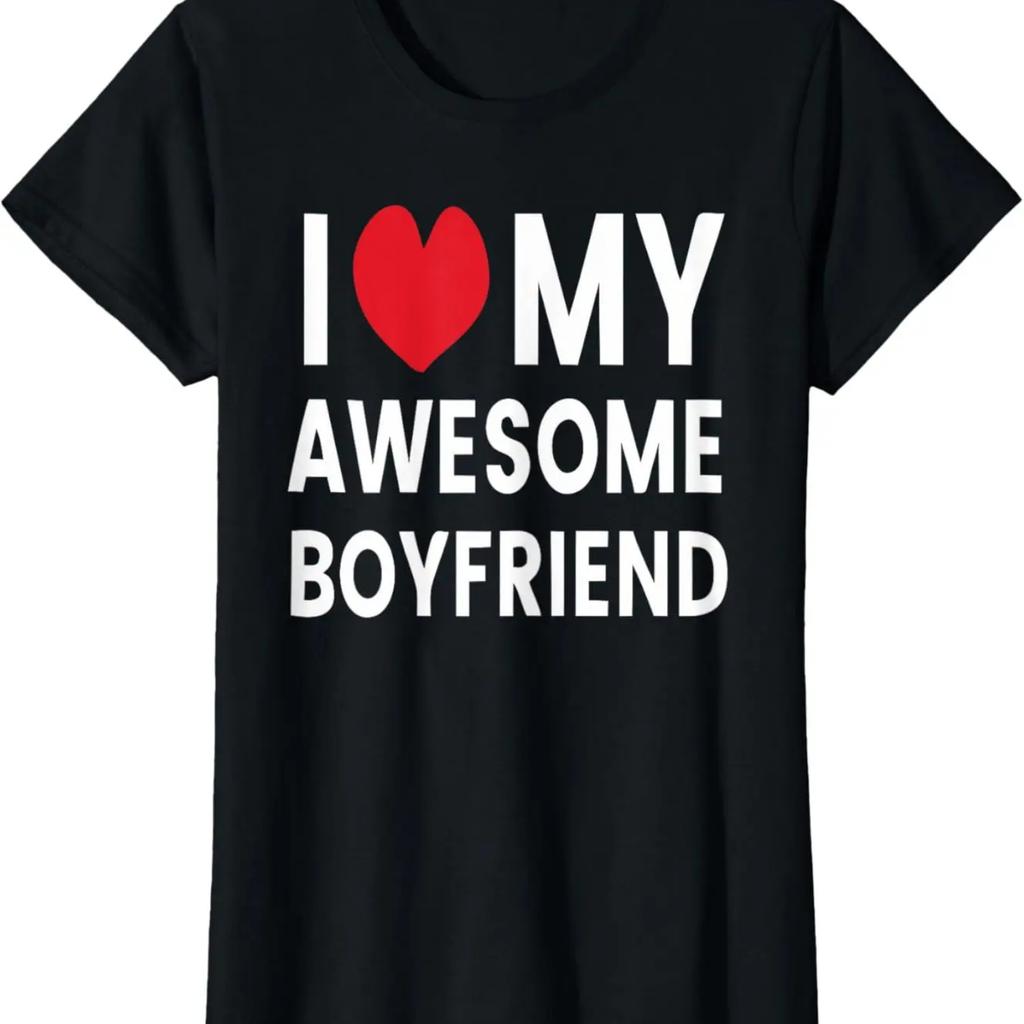 I Love My Awesome Boyfriend Cute Valentines Day Gift T-Shirt