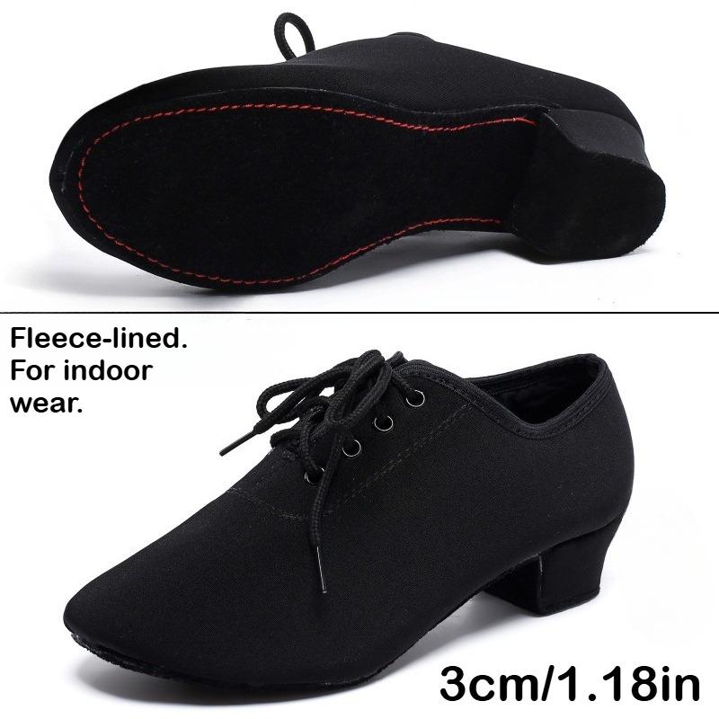Women's Dance Shoes Black Modern Ballroom Salsa Shoes Adult Tango and Ballroom Sneakers