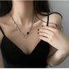 Unisex Irregular Zircon Circle Necklace - Hip Hop Clavicle Chain