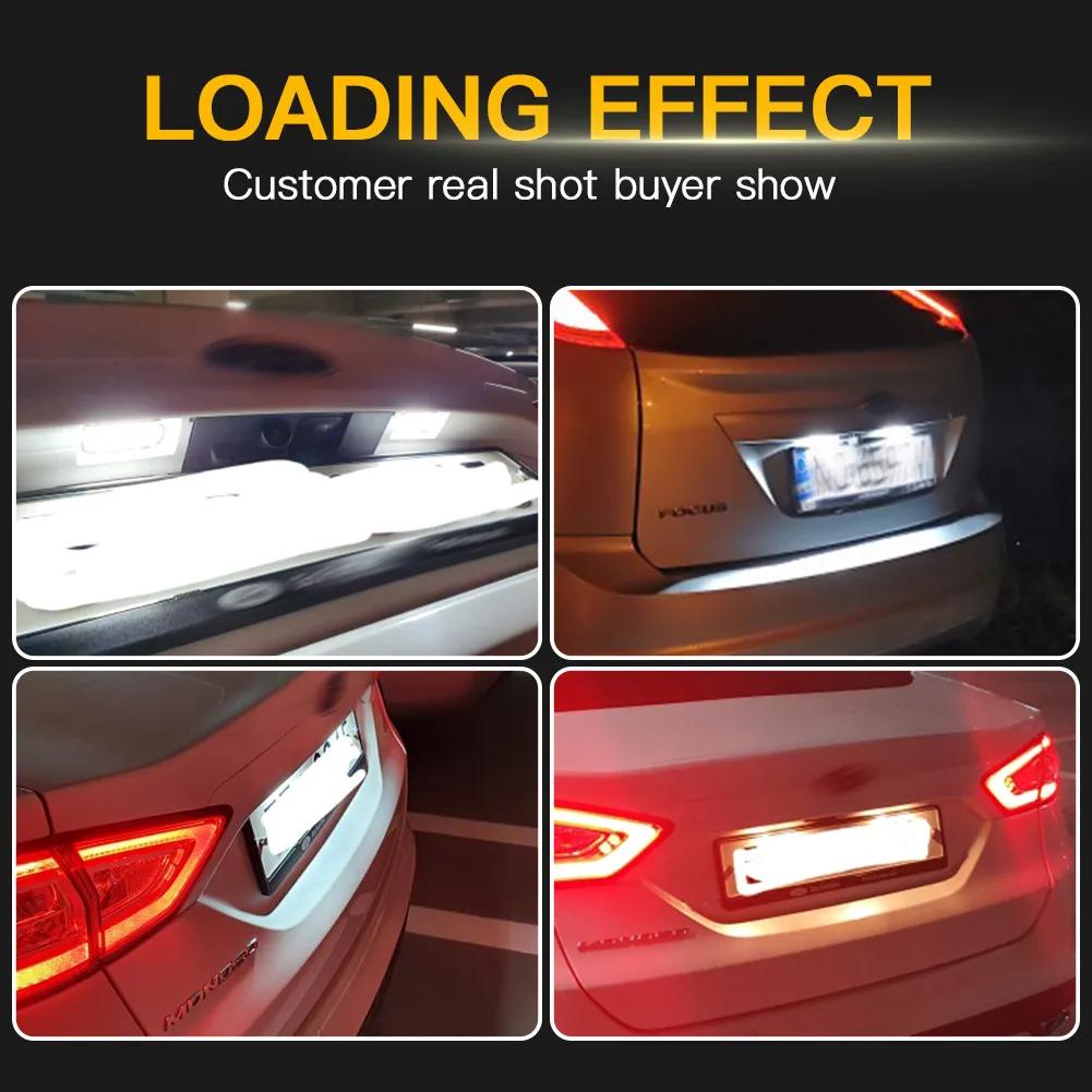 2ks Osvetlenie ŠPZ pre Ford KUGA S MAX MONDEO MK4 MK5 MK2 FIESTA 2008-2019 FOCUS ABS plast 12V LED kontrolka čísla