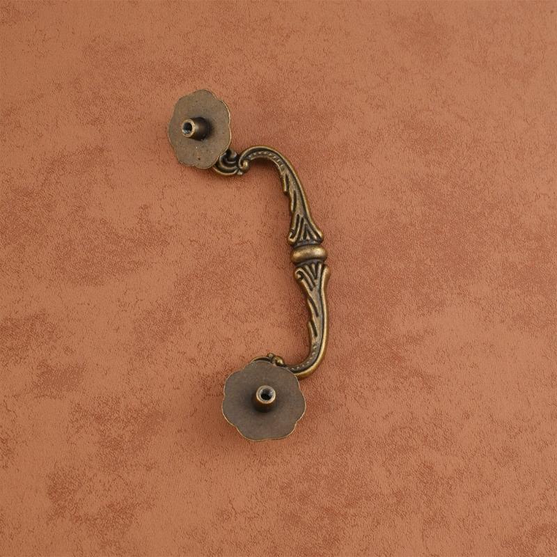 Comfortable Hold Bronze Furniture Pulls 86mm Hole Center Traditional Designs Easy To Use Suitable Living Room Bedroom