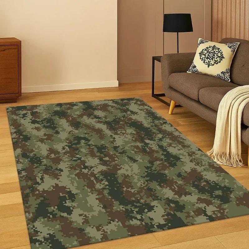 Military Colorful Camouflage Carpet Rug for Home Bedroom Living Room Sofa Doormat Kitchen Decor Kid Play Non-slip Area Rug Mats