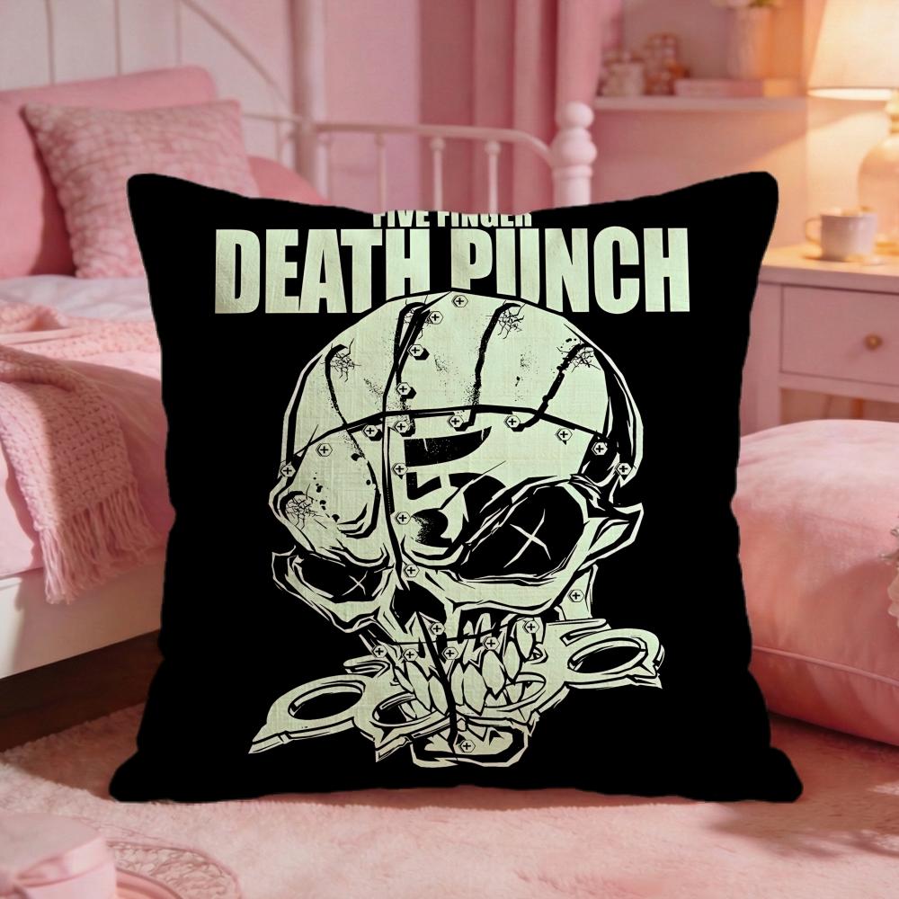 Five FFinger Death Punch Cushion Cover Premium Comfort Reversible Pillow Cove Two In One Design For Any Room  Car Interior