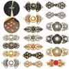 6Pcs DIY Decor Sweater Cardigan Cheongsam Buckle Metal Buttons Connection Buckle Cape Cloak Clasp