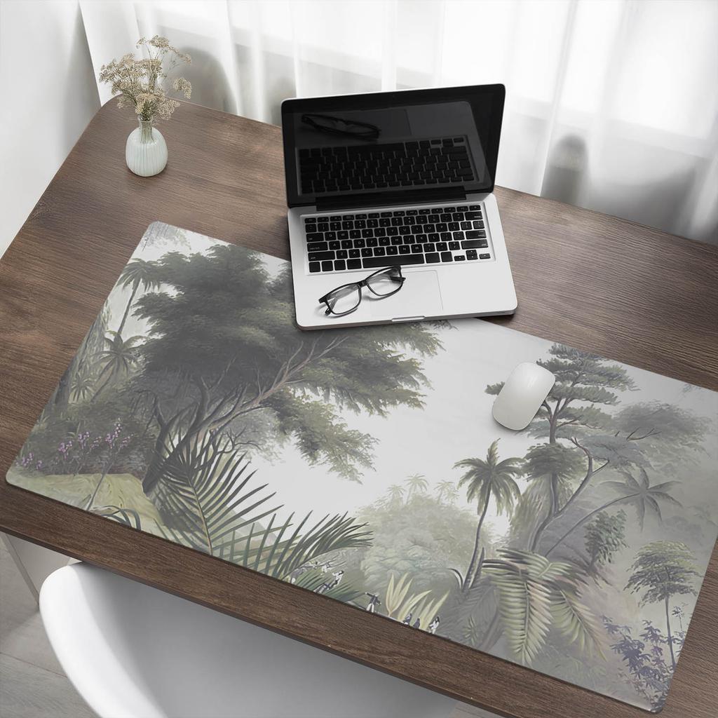 Durable Anti-Slip Desk Mat Tropical Jungle 120x60 Cm
