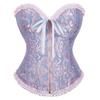 Zamek Żakardowy Korset Pod Biust Sznurowany Korset ze Stalowymi Fiszbinami Trener Talii Topy Y2k Żakardowa Tkanina Top Bustier Na Randkę