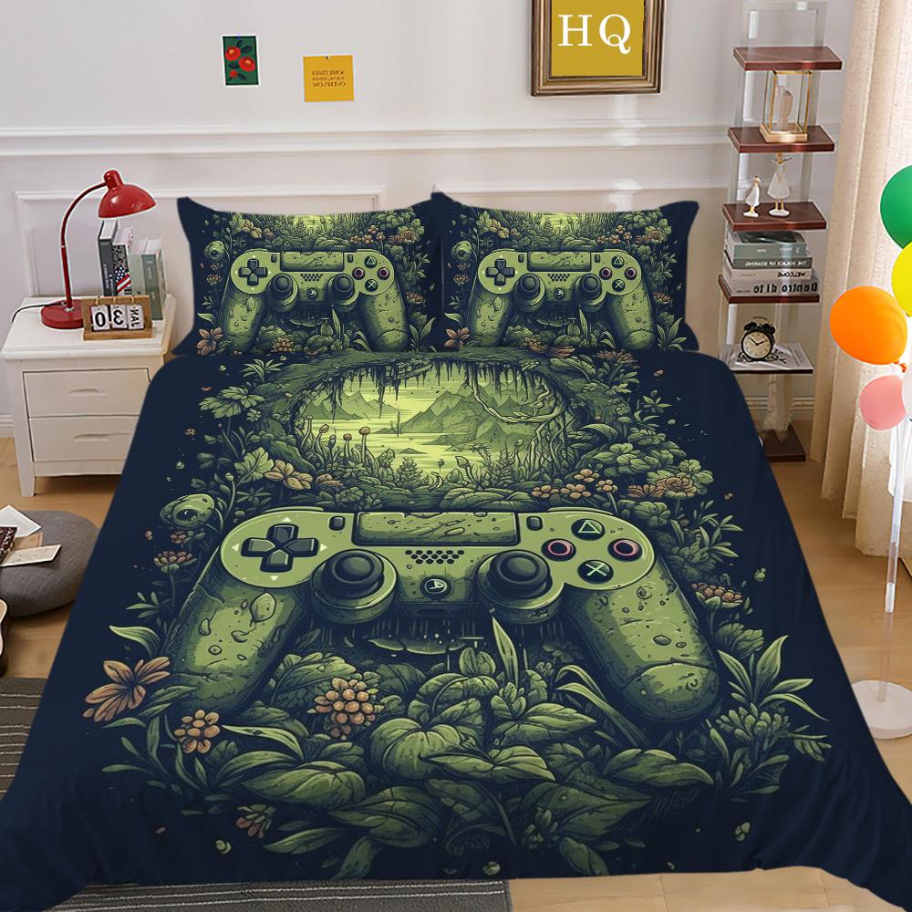3D Game Console Printing Duvet Cover Set Home Bedclothes Single Size Bed Clothes Boy Kid Soft Bedding Set Cover