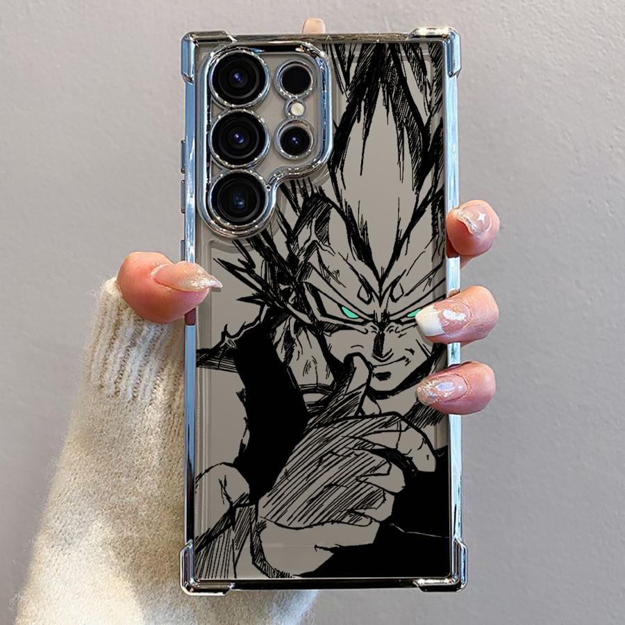 Weiche Hülle für Samsung Galaxy S21 Plus S22 Ultra S23 S20 FE S24 S25 Edge Dragon Ball Goku Vegeta