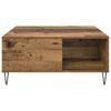 Coffee Table Reclaimed Wood Look 80 X 80 X 36.5 Cm Engineered Wood