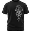 Nordic Style Odin Ravens Valknut Symbol Compass Vegvisir Rune T-Shirt 100% Cotton O-Neck Short Sleeve Summer Casual Mens T-shirt