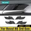 For Haval H6 3rd Gen GT 2021 2022 2023 2024 HEV PHEV H6S Stainless Steel Car Inner Door Handle Bowl Covers Case Trims Stickers