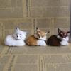 1PC Simulation Fox Ornament Mini Squatting Fox Model Plush Animal Figurine Doll Toy Home Decoration Craft Christmas Party Gift