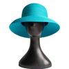 Seeblau Sommerstrohhut Französisch elegant Outdoor Strand Reise UV-Schutz Damenstrohhut chapeau femme