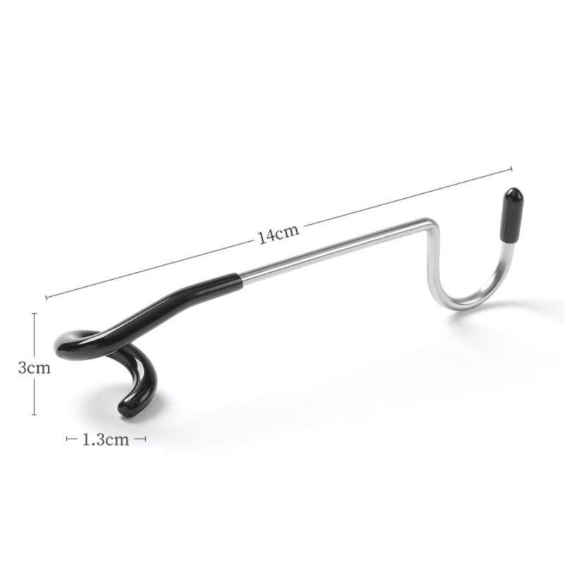2Pcs Portable Tent Poles Lamp Hanger Nonslip Light Poles Hook Stainless Steels Pigtail Storage Hook Poles Attachments Ha