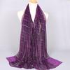 Slide Filament Colorful Striped Shawls Sequined Thin Scarf for Women Fashion Trend Personalized Shawl Scarf