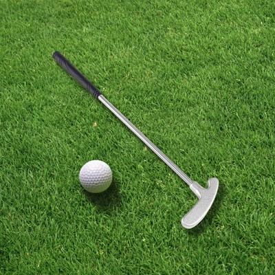 1 Set Mini Golf Putter Club with 2 Golf Balls TPR Grip Right Left Handed Stainless Steel Golf Club Kids Adults Table Game Golf Putter Training