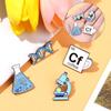 Science Teacher Gift Chemical Molecular Microscope Enamel Pin Science Brooches Badges