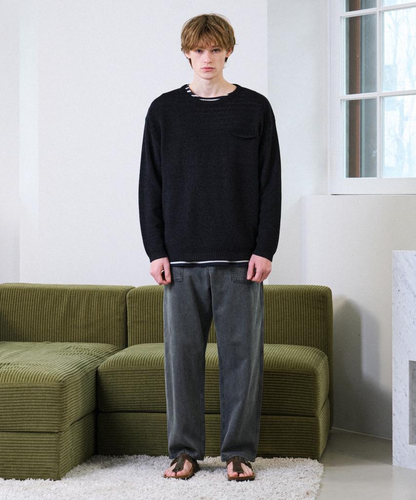 HELEMENT Cozy Rib Pocket Knit (Navy)