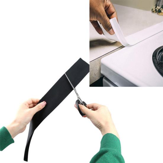 Rubber Kitchen Stove Counter Gap Cover Easy Clean Heat-resistant Protector Cap