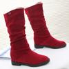 2024 New Autumn Winter Women Shoes Comfortable and Casual Boots Warm Women's Shoes Outdoors Slip Low Heel Long Stretch Boots