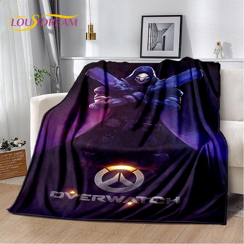 Overwatch Game Gamer DVA Reaper Soft Plush Blanket,Flannel Blanket Throw Blanket for Living Room Bedroom Bed Sofa Picnic Kid 3D