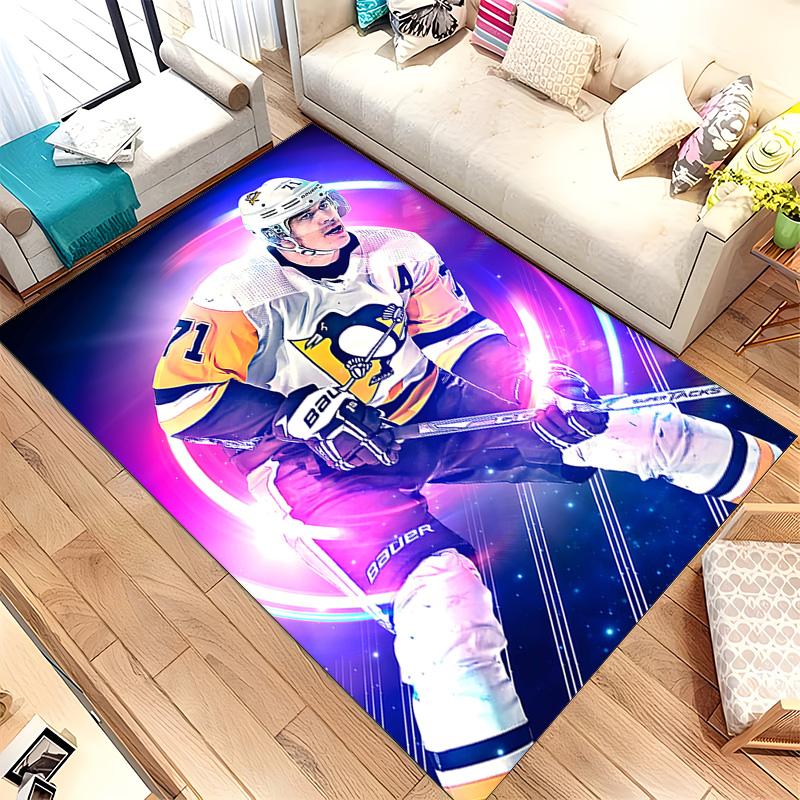 Pittsburgh Penguins (1) Vloerkleed Geschikt Voor Woonkamers Slaapkamers Computerruimtes Eetruimtes En Plaatsing Onder Tafels En Stoelen Ook Een Ideale Keuze