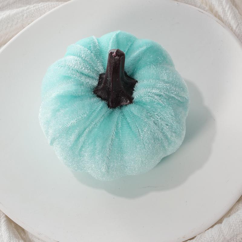 1PC Halloween Simulation Flannel Pumpkin Decoration Colorful Cloth Pumpkin Happy Helloween Party