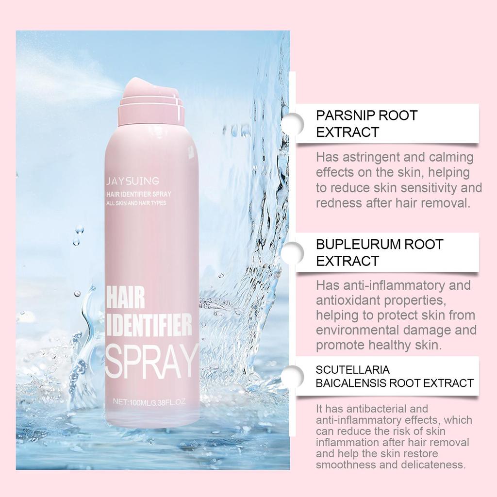 Skin Body Hair Identifying Spray With Razors,Hair Identifier Spray for Face Dermaplaning, Moisturizing and Skin Care Dermaplaner Spray