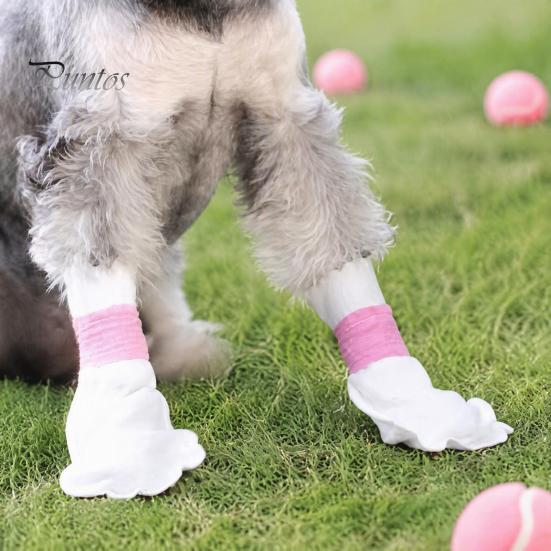 Disposable Foot Covers for Indoor Floor Protection Dog Boots, Waterproof Pet Paw Covers, Non-woven Fabric Portable Shoes Vet Visits Protectors