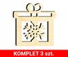 Wooden Christmas Tree Decorations Z50 3 Pcs.