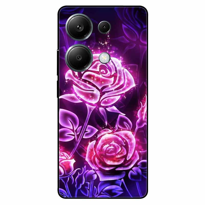 For Xiaomi Poco M6 Pro 4G Case TPU Soft Painted for Xiaomi Poco M6 Pro Global Silicone Cover Lovely Fundas On M6Pro Protective