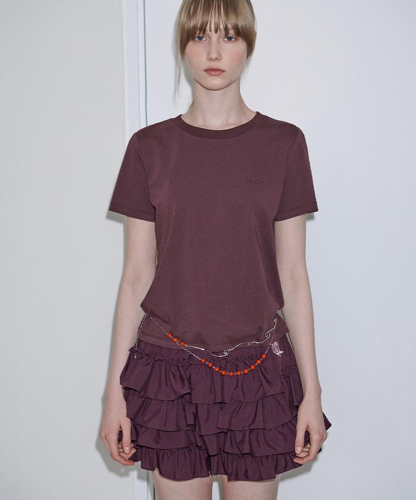 Sinun Frill Mini Skirt Pants (Purple)