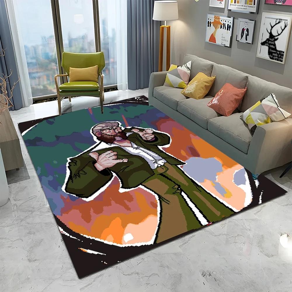 Disco Elysium Game Gamer Cartoon Tapijt Vloerkleed voor Huis Woonkamer Slaapkamer Bank Deurmat Decoratie, Kind Speelgebied Tapijt Antislip Vloermat