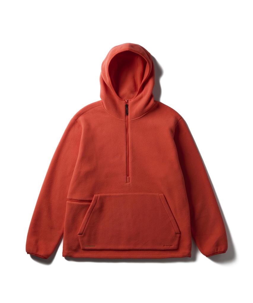 Snow Peak Fleece Hoodie Size Water-Repellent JK-25AU021 (Men's/Women's, Orange, M)