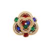 Vintage Baroque Crystal Cross Brooch With Retro Design For Gift And Decoration