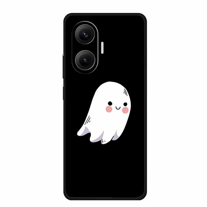 Black Silicone Case For Redmi Turbo 4 Pro A5 4G Case Cartoon Cat Soft Back Cover For Xiaomi Poco X7 Pro C71 Poco M7 4G Plus Case